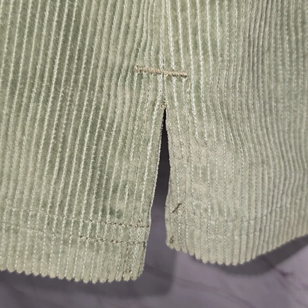 VTG Baxter & Wells Cotton Green Corduroy Fall Vest Womens Size Large - Picture 12 of 14